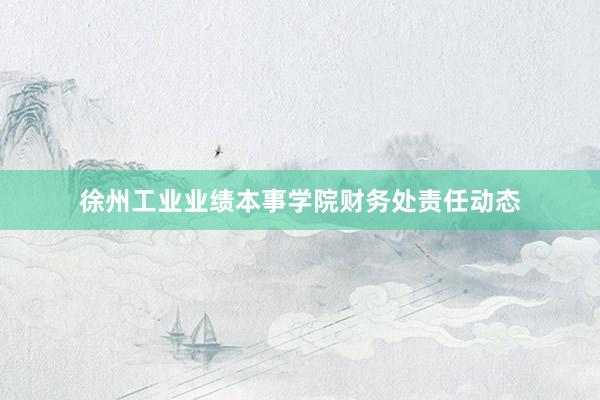 徐州工业业绩本事学院财务处责任动态